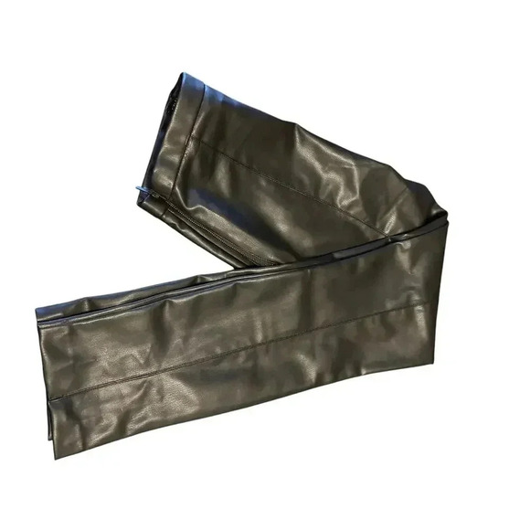 ZARA Faux Leather Side Zip Pants Black Size M - Picture 5 of 7